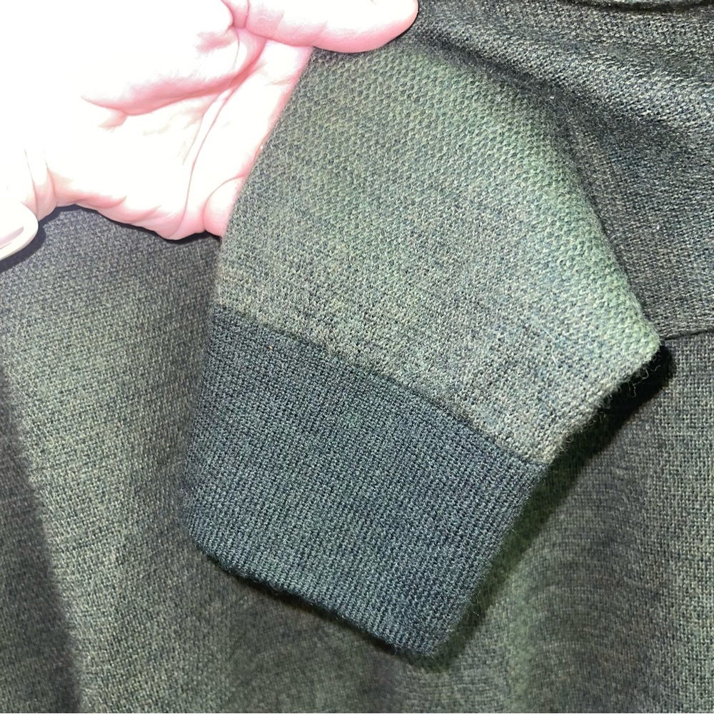 Brooks Brothers Extra Fine 100% Merino Wool 1/4 Zip Sweater Olive Green - Picture 6 of 10